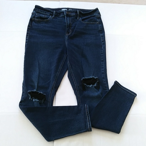 Old Navy Rockstar Super Skinny High Rise Secret Slim Pocket Jeans 10 Blue - Picture 9 of 16